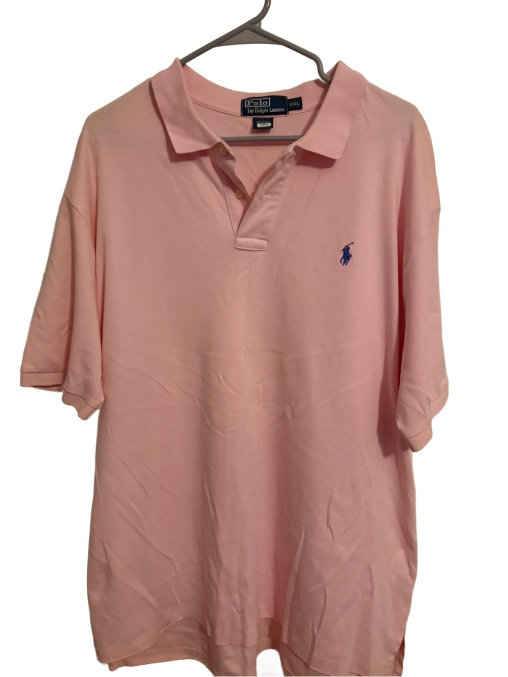 Ralph Lauren Men’s Light Pink Polo with Blue Pony
